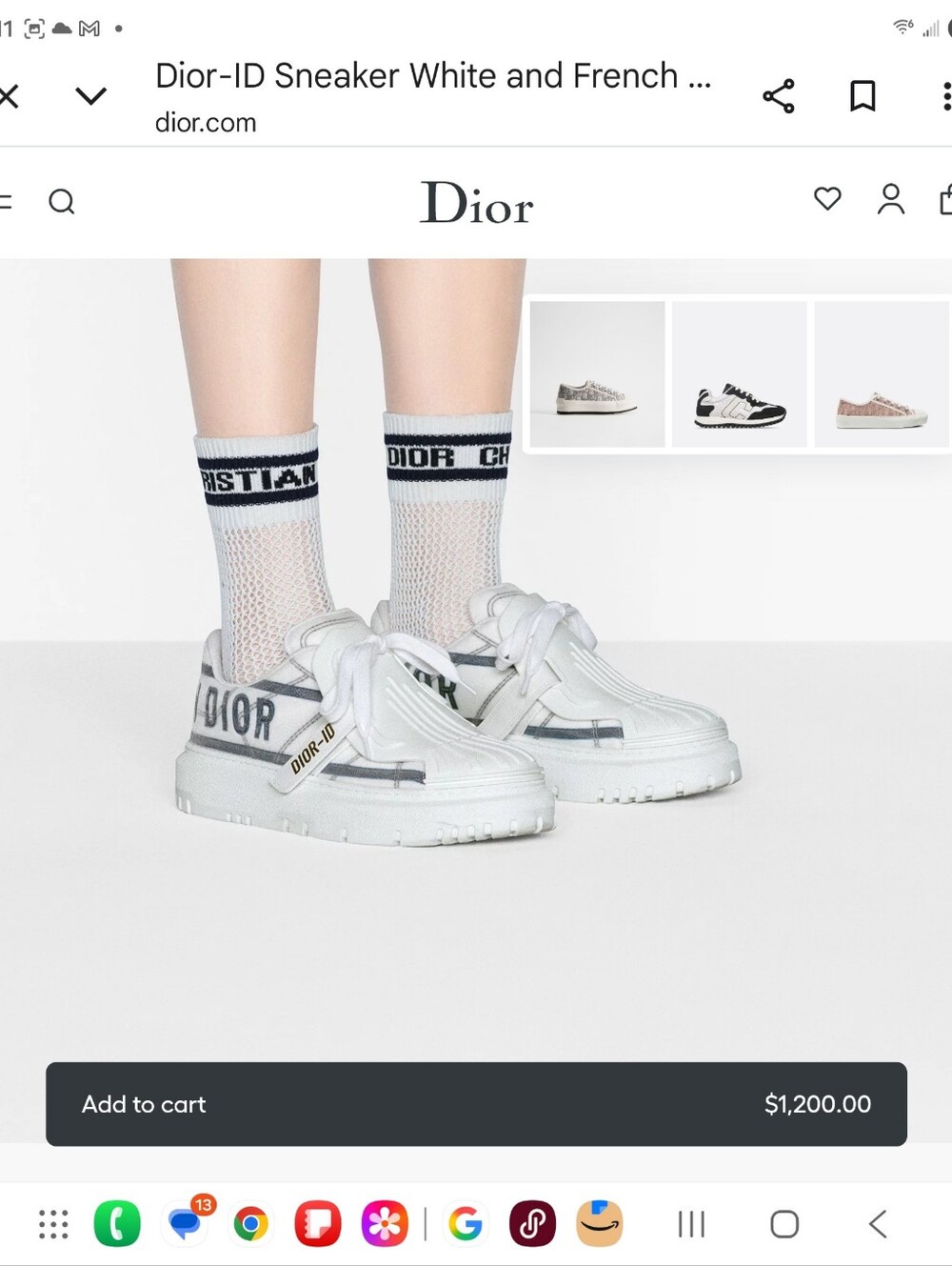 Dior Brand New White and Navy Mylon Mesh 93B BLEU FRANCE Women 39 - Picture 4 of 7